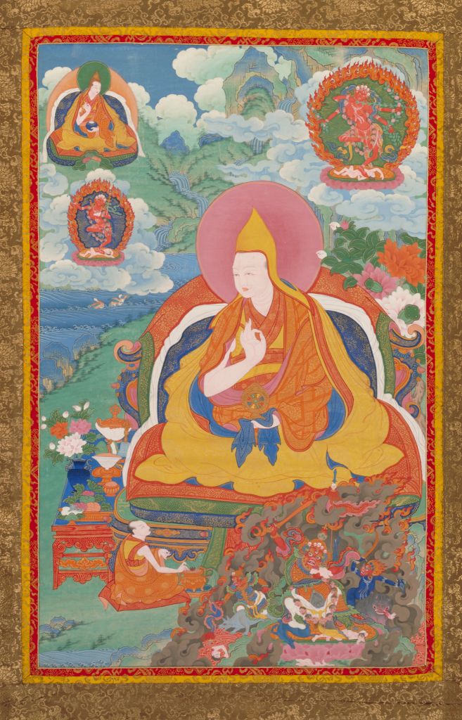 图片[1]-Map of the origin of the Dalai Lama – Tsangyang Gyatso Thangka-China Archive